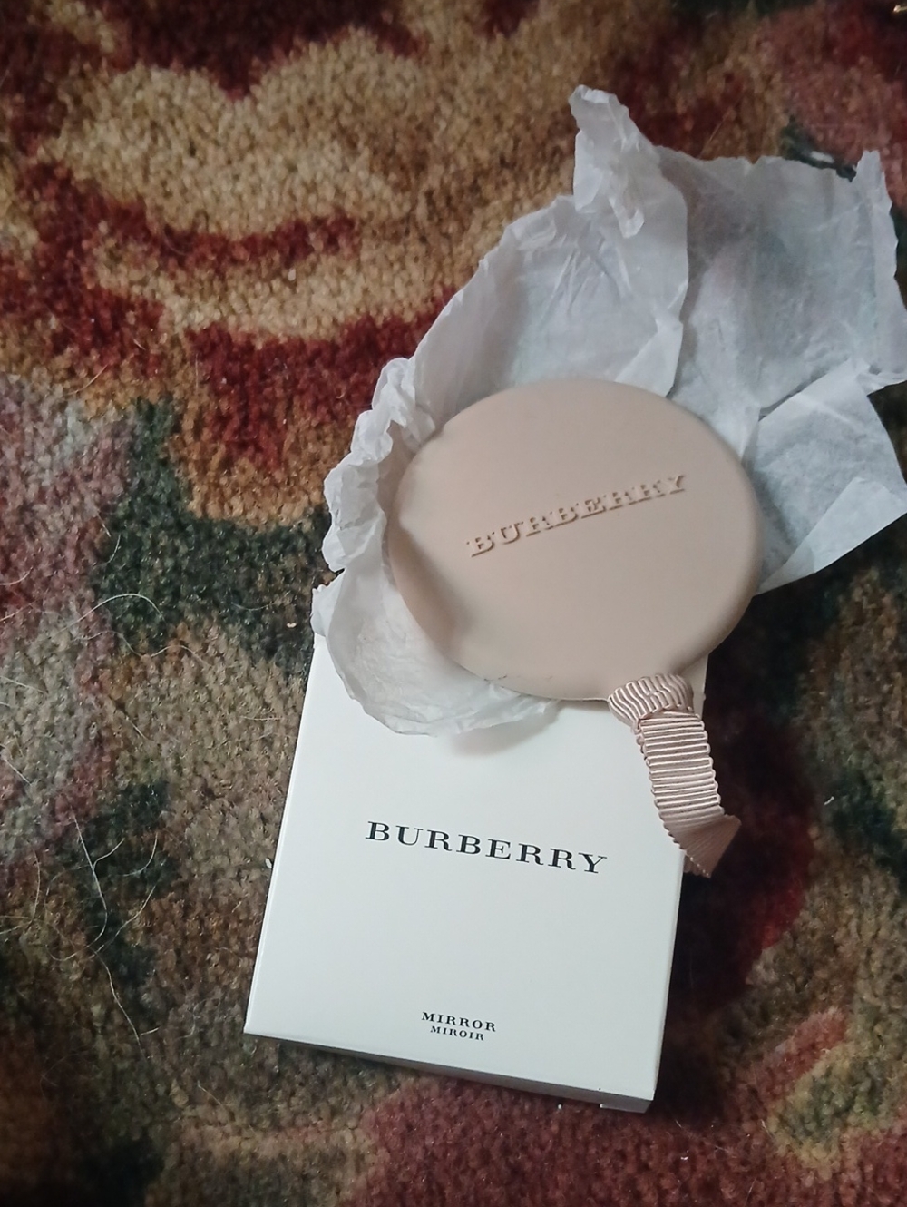 Burberry Blush Compact Mirror with Grosgrain Strap